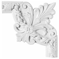 Door Trim White Urethane Foam Corner 9" H X 9" W