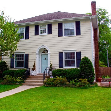 Colonial Wilmette, IL Exterior Remodel Marvin Ultimate Windows & Hardie Siding