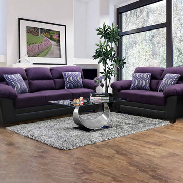 Peralta Purple Sofa & Loveseat