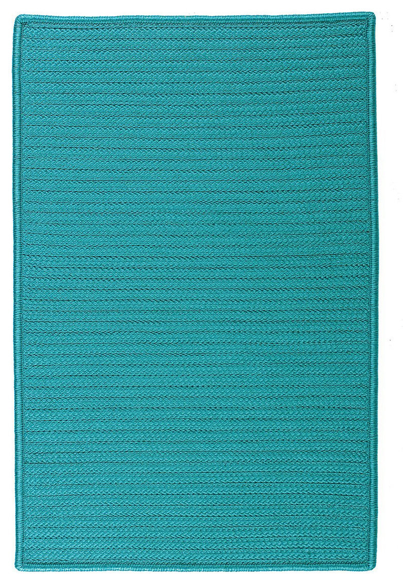 Colonial Mills Simply Home Solid H049 Turquoise Area Rugs, 9x9 Square ...