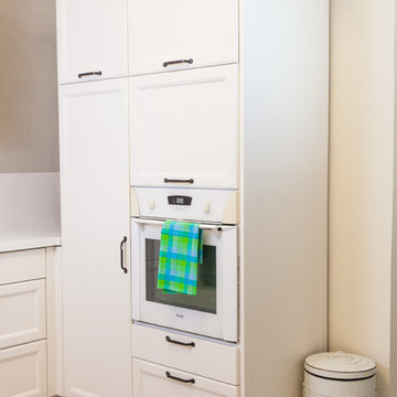 Shabby chic polymer kitchen cabinet