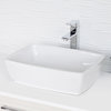 STYLISH 19" White Rectangular Ceramic Vessel Bathroom Sink