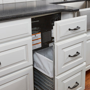 White and Gray Stillwater Kitchen - Compactor