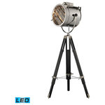 ELK Home - Elk Home Curzon Adjustable Floor Lamp, Chrome and Black, LED - Part of the Curzon Collection