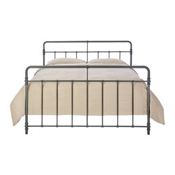 Pennington Matte Grey King Bed Frame - Beds