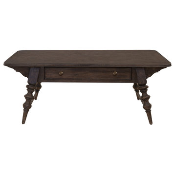 Revival Row Rectangular Cocktail Table With Drawer