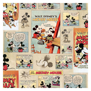 Disney Micky Mouse Vintage Comic Strip Wallpaper, Roll