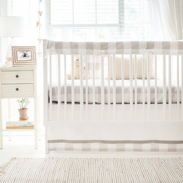 Buffalo Plaid in Khaki Crib Collection