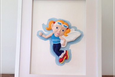 Flying fairy in a frame