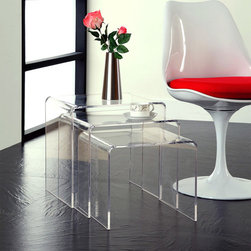 3 Pc. Set of Clear Nesting Tables - Products