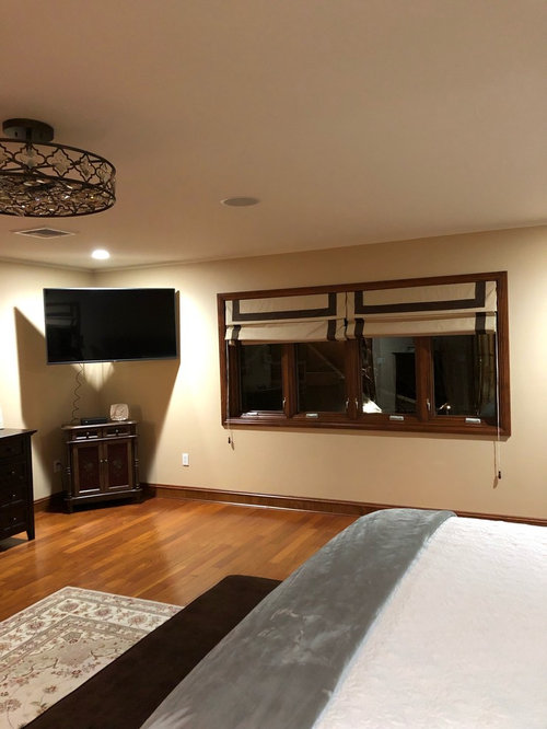 8 ft ceilings need ideas for master bedroom