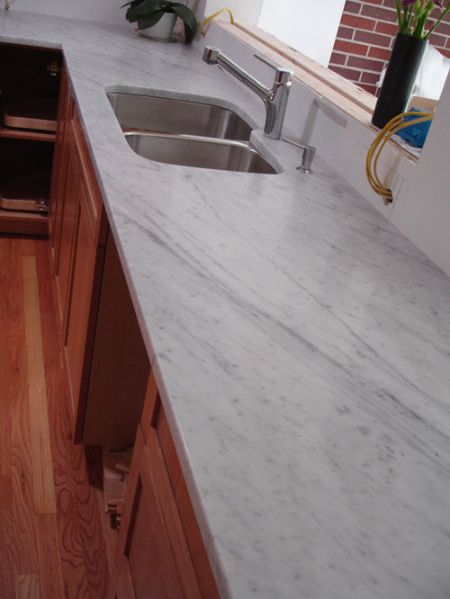 Marble is in! I love it!! (Question about seam...)