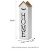 30"H Solid Wood House Porch Sign, White