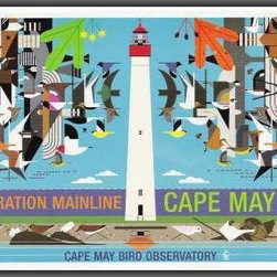 Charley Harper - Charley Harper Poster — Migration Mainline: Cape May Bird Observatory - Artwork