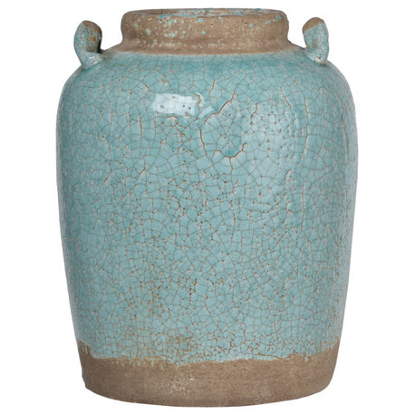 Candia Vase, Pale Turquoise, 10.8"