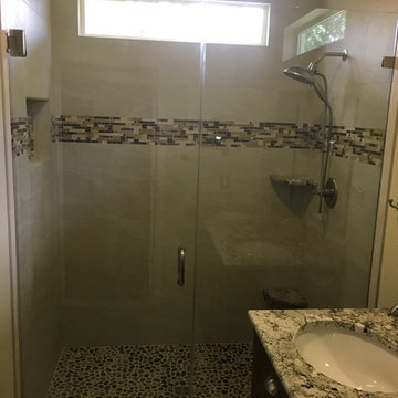MASTER BATHROOM - Complete Remodel 12 x 24 Tile, Vanity, Alaska White Granite