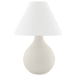 Mitzi - Helena 1 Light Table Lamp, White - Helena ushers in an era of 'new neutrals'. From the pear-like silhouette to the classic tapered shade, Helena masters simplistic beauty while maintaining a certain design edge. The matte white ceramic form features the faintest black speckle, adding organic texture to the piece.