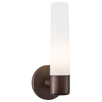 George Kovacs P5041 Saber 1 Light Wall Sconce, Painted Copper Bronze Patina