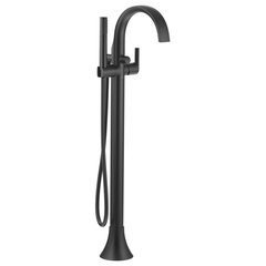 KIBI USA Cube Shower Column with Dual Function Shower Head Black Matte