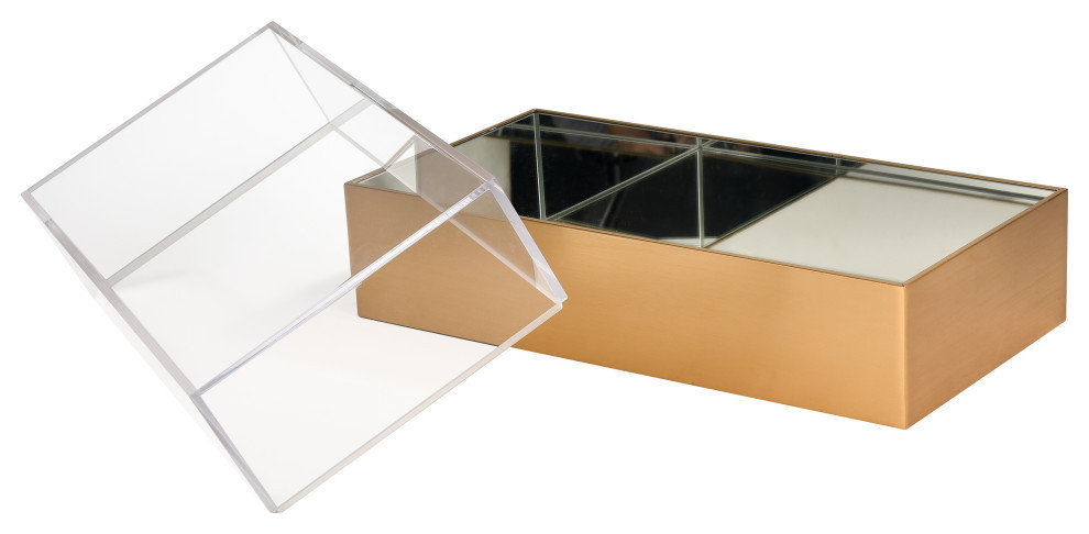 Split Decorative Box Rectangle - Contemporary - Decorative Boxes - by ...