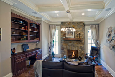 Elegant living room photo in Charlotte