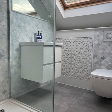 Luxurious marble loft shower room