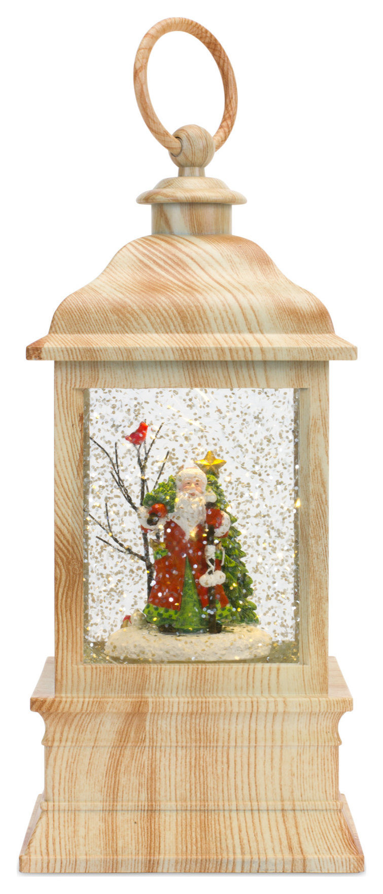 LED Snow Globe Lantern With Santa - Traditional - Holiday Accents And ...