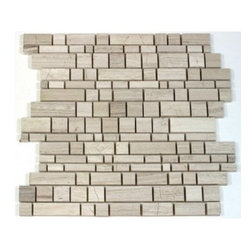 Bestview White Honed Stone Mosaic 203057 - Tile
