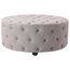 Savannah Tufted Round Entryway Bench Taupe