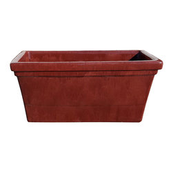 Mexican Rectangle Windowbox Planter Volcano - Outdoor Pots And Planters