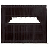 Emelia Sheer Solid Black Kitchen Curtain, Swag