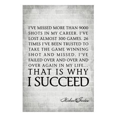 I'Ve Missed More Than 9000 Shots, Michael Jordan Quote, Motivational Poster