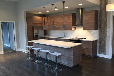 Example of a minimalist kitchen design in Other