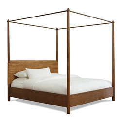 Brownstone Furniture - Brownstone Gemma Teak Canopy Bed - Canopy Beds