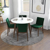 Huxley Modern Solid Wood Walnut Kitchen & Dining Room Table and Chairs for 4