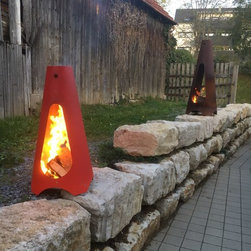 Designer Feuerstelle Feuers&auml;ule - Freestanding Stoves