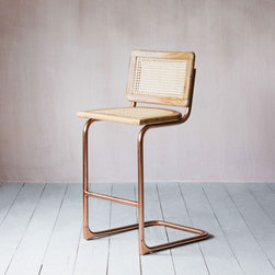 Recycled Teak and Copper Bar Stool - Bar Stools and Kitchen Stools