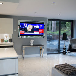 65" Beveled Edge Mirrored Frame - Kitchen & Dining Furniture