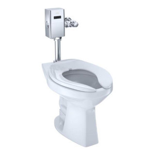TOTO Floor Mounted Ultra High-Efficiency Elongated Toilet, CT705ULNX#01 - Contemporary - Toilets ...