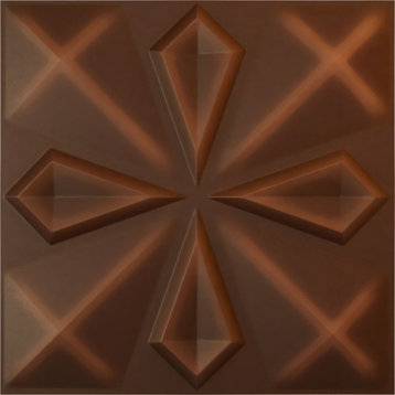 Nikki EnduraWall 3D Wall Panel, 12-Pack, 19.625"Wx19.625"H, Aged Metallic Rust