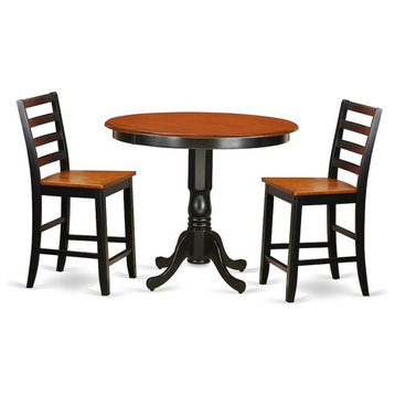 3-Piece Counter Height Dining Set, High Table And 2 Dining Chairs