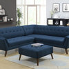 Emerald Home Binetti 2-Piece Sectional, Charcoal, Navy Peacock