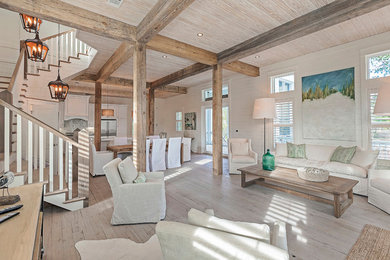 Inspiration for a coastal living room remodel in Other