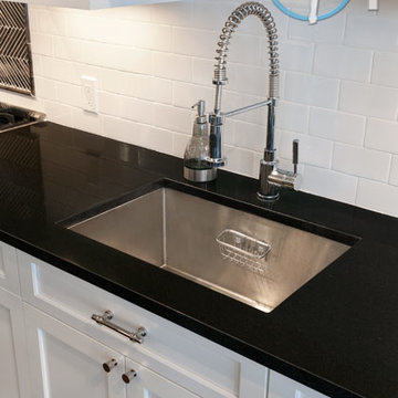 Astrus and Absolute Black Leathered Granite Kitchen | Marble.com