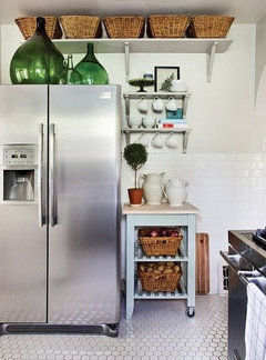 How to use space above fridge