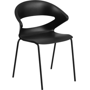 Flash Furniture Hercules Series 440 Lb. Capacity Black Stack Chair
