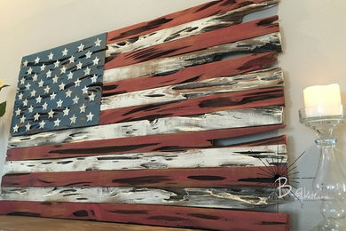 Cypress Pecky Wooden American Flag