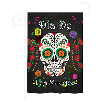 Halloween Dia De Los Muertos 2-Sided Impression Garden Flag