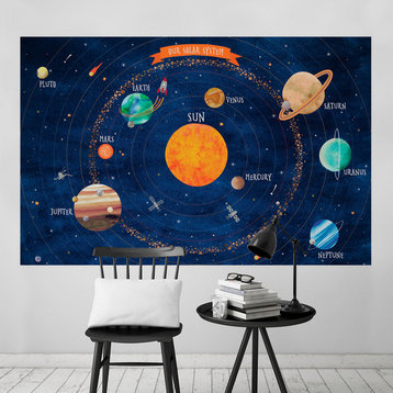 Solar System Vinyl Poster Wall Sticker, Large