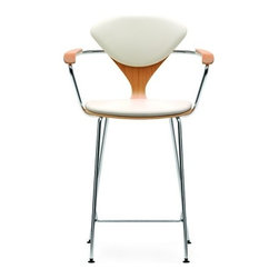 Cherner Metal Base Stool with Arms - Furniture